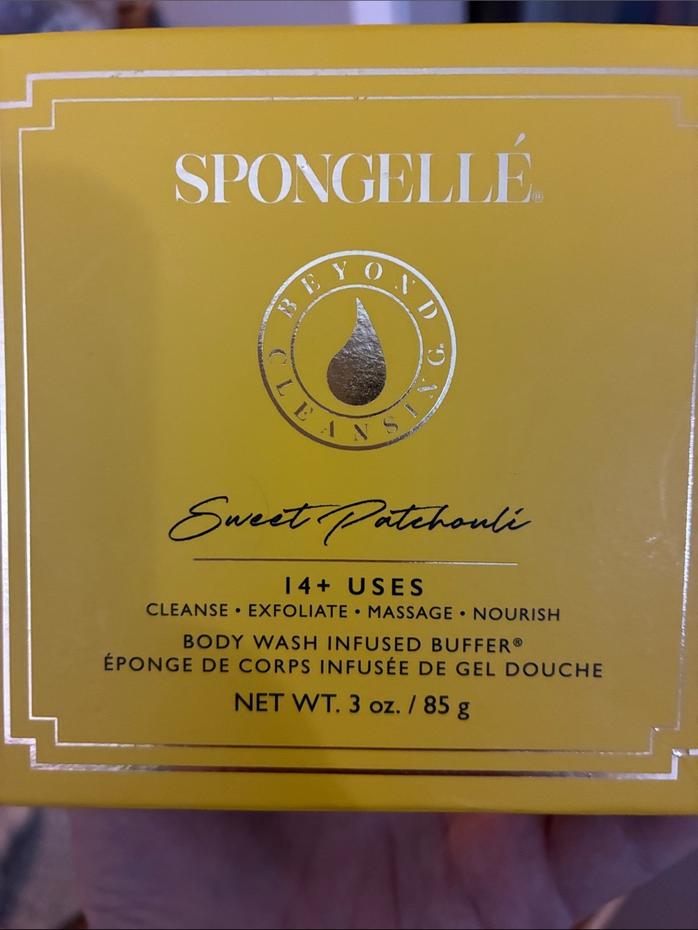 Spongellé Sweet Patchouli Yellow Body Wash Infused Buffer